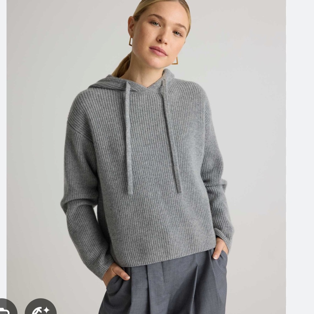 Quince Light Gray Mongolian Cashmere Pullover